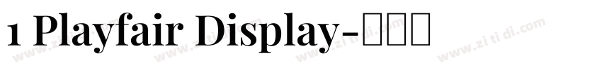 1 Playfair Display字体转换
